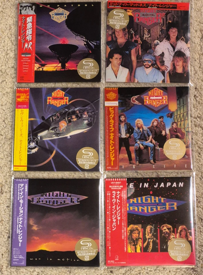 NIGHT RANGER - Japan Mini LP SHM 2025 - 6 CD Bundle - Image 1 of 1