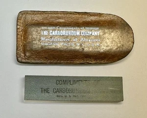 Piedra de afilar de carborundo vintage afilar bolsillo publicidad antigua regalo promocional - Imagen 1 de 2