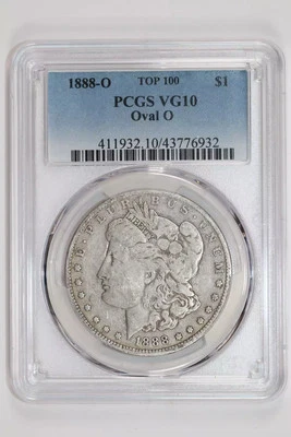 1888-O VAM "OVAL O" TOP 100 S$1 PCGS VG10 - Image 1 of 2