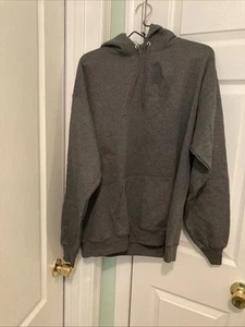 New Hanes Eco smart Gray Hoodie Sweatshirt Front Pocket Drawstring Size L/G - Picture 1 of 7