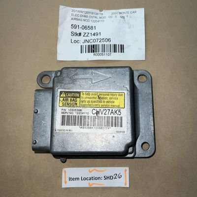 MÓDULO DE CONTROL BOLSA DE DETECCIÓN CHEVROLET MONTE CARLO SRS SDM 10305388 / 12204110 Foto 1 de 4