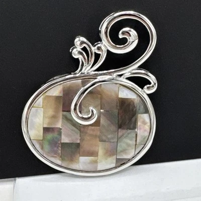 Colgante concha chapada en rodio C619 Foto 1 de 4