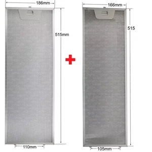 00660222 00660223 Cooker Hood Filter Set 515x166 + 515x186 mm Range Hood Grease - Picture 1 of 3