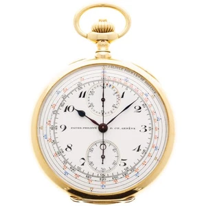 Patek Philippe Gelbgold Chronograph Taschenuhr - Bild 1 von 8