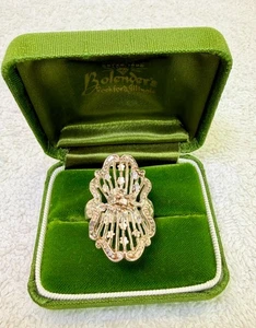 Italien Sterlingsilber 0,925 filigran Diamantschliff Damenring Größe 9 - Bild 1 von 13