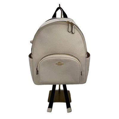 Import duty included  COACH Leather Backpack White 14inch - Image 1 of 4
