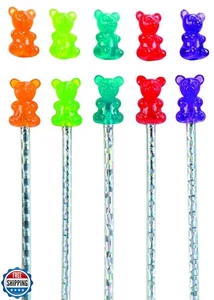 Raymond Geddes Gummy Bear Scented Pencil Toppers - Pack of 24 - Fun and Color - Picture 1 of 5