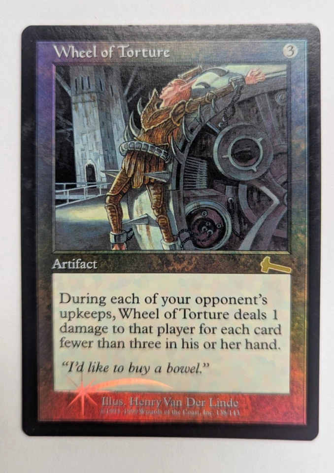 Magic Mtg FOIL Urza's Legacy Wheel of Torture   near mint - Image 1 of 1