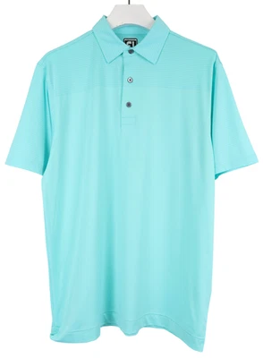 Footjoy Athletic Fit Camiseta Hombre XL Azul Manga Corta Cuello Polo - Imagen 1 de 4