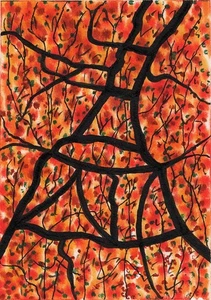 ABSTRACT STUDY Watercolour Painting ARTHUR MITSON c1990 - Picture 1 of 1