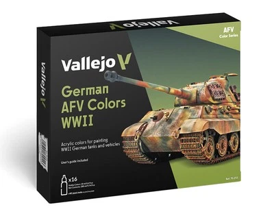 Vallejo 70255 GERMAN AFV COLORS WWII colores acrílicos 16 botellas de 18 ml - Imagen 1 de 4