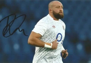 ENGLAND & BATH RUGBY UNION: TOM DUNN SIGNED 6x4 ACTION PHOTO+COA - Picture 1 of 1