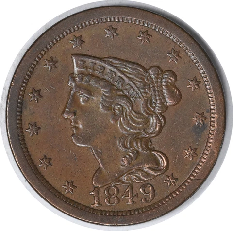 1849 Half Cent BU Uncertified #941 Cover