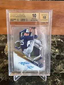 BGS 10 Pristine AU RC MacKenzie Gore 2018 Bowman High Tek Auto Rookie #PHTMG - Picture 1 of 2