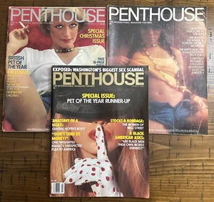 LOT 3x Penthouse Zeitschriften MÄRZ 1975 DEZEM 1976 MÄRZ 1990 phl98 - Bild 1 von 9