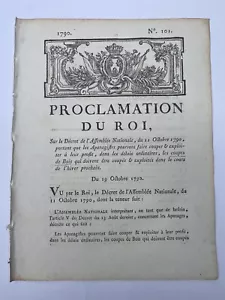 Révolution Française : Coupes de bois, Apanages, 1790 - Imagen 1 de 3