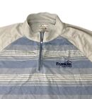Peter Millar 1/4 Zip Pullover Golf long sleeve Mens  blue stripe XL