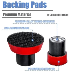 1'' 2'' 3''Hook and Loop Backing Pad Sanding Polishing Backer Plate Buffing Pad - Picture 1 of 11