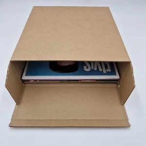 12" Vinyl Storage Box Fits 25 LPs Easy Assemble Thick Cardboard Box - Picture 1 of 6