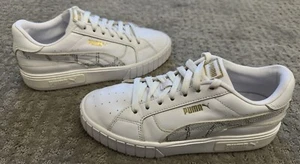 Puma Damen Cali Star Snake 380629-01 weiß Leder Sneaker Schuhe Größe 9 sehr guter Zustand - Bild 1 von 14