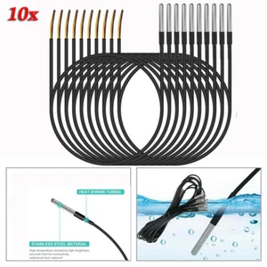 1-10PCS DS18B20 Waterproof Temperature Sensor - Thermal Probe Thermometer Cable - Picture 1 of 22