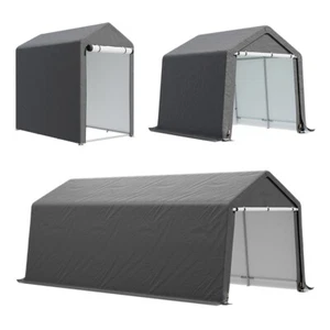 Outdoor Shed Equipment Cover Storage Shelter Bicycle PE Waterproof Steel Frame - Picture 1 of 35