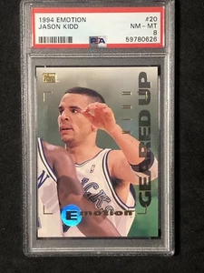 Skybox E-Motion #20 1994 Jason Kidd radiocontrol Mavericks corte PSA 8 - Imagen 1 de 2
