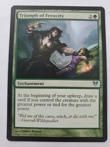 MTG Magic The Gathering Card Triumph of Ferocity Enchantment Green Avacyn Restor - Picture 1 of 2