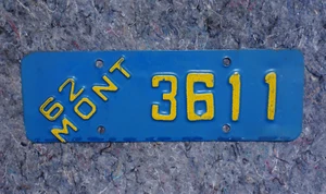Montana Motorrad Nummernschild 1962 - Bild 1 von 3