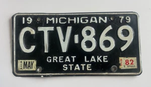 Etiqueta de licencia vintage de Michigan - Great Lake State (1979). - Imagen 1 de 2