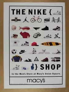 1993 The Nike Shop at Macy's vintage print Ad - Picture 1 of 1