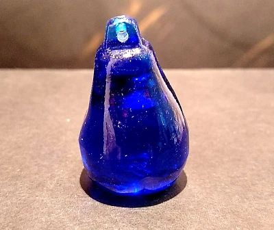 COLGANTE FORMA PERA, CRISTAL BOHEMIO, H 50mm, COLOR AZUL, PARA DECORACIONES Foto 1 de 4