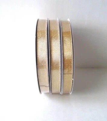 NEW (3) Celebrate it Rolls Ribbon Gold 3/8" X 10 yard - Image 1 of 4