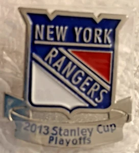 PIN NY RANGERS 2013 STANLEY CUP PLAYOFFS LOGOTIPO SOLAPA MSG NHL HOCKEY NUEVA YORK - Imagen 1 de 3