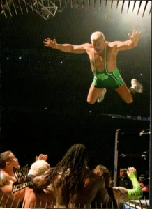 2007 Topps Action WWE Wrestling Card #77 Money In The Bank Ladder Match - Foto 1 di 2