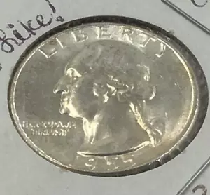Cuarto de gema Silver Washington Memorial 1955 BU - Imagen 1 de 2
