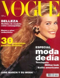 CLAUDIA SCHIFFER Kate Moss VOGUE Spain Magazine October 1992 Vtg - Picture 1 of 6