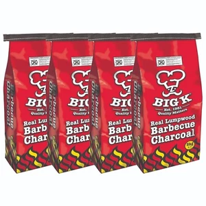 Big K Barbecue Charcoal Real Lumpwood, For Outdoor Barbeque Grill Camping 5kg - Picture 1 of 10
