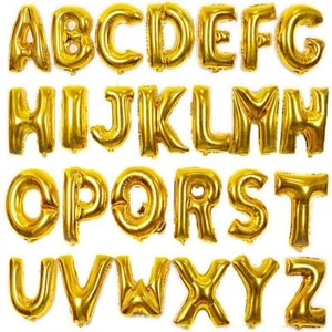 Globo Letra Dorado Cumpleaños★Fiesta Aniversario Party★ Balloon Letter Birthday - Imagen 1 de 1