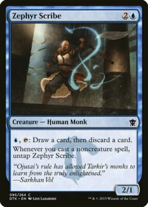 FOIL Zephyr Scribe | MtG Magic Dragons of Tarkir | English | Near Mint - Picture 1 of 1