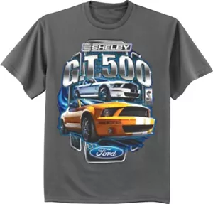 Shelby GT-500 Ford Mustang T-shirt Mens Graphic Tee Clothing Apparel - Picture 1 of 1