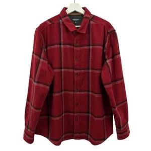 Camisa Jeremiah American Legacy para hombre mezcla de lana a cuadros con botones talla L - Imagen 1 de 5