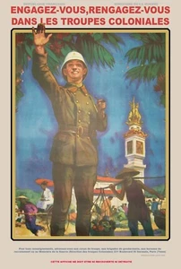 affiche poster engagez vous troupes coloniales - Imagen 1 de 1