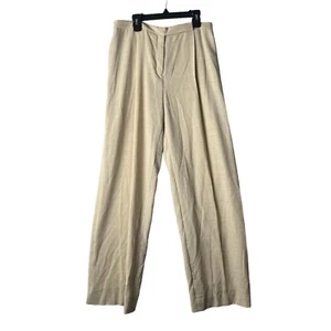 Pantalones de vestir de lana beige JIL SANDER talla 36 EE. UU. 6 30" forrados en la cintura - Imagen 1 de 10