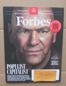 Forbes February/March 2025 Dana White UFC Bitcoin Michael Saylor Fintech Trump - Picture 1 of 1
