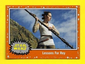 2019 Topps Star Wars Journey to Rise of Skywalker Orange #81 Rey Serial #28/50