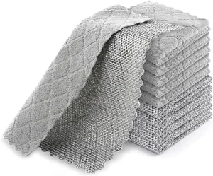 10 Pcs Multipurpose Wire Dishwashing Rags for Wet and Dry - Non Scratch Wire Dis - Picture 1 of 12
