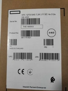 NEW HPE 881779-B21 882397-001 3.5" 12TB SAS 12G 7.2K LFF SC He HDD Hard Drive - Picture 1 of 3