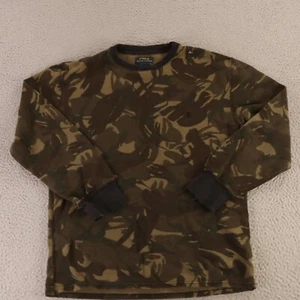 Polo Ralph Lauren Shirt Mens XL Green Camo Cotton Thermal Waffle Knit Pullover - Picture 1 of 7
