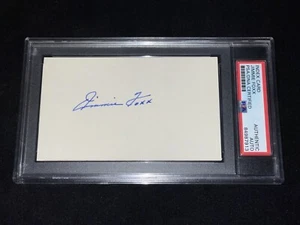 Jimmie Foxx Signed 3x5 Index Card PSA Slabbed Red Sox Athletics Baseball BOLD - Picture 1 of 2